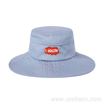 Embroidered cotton bucket hat